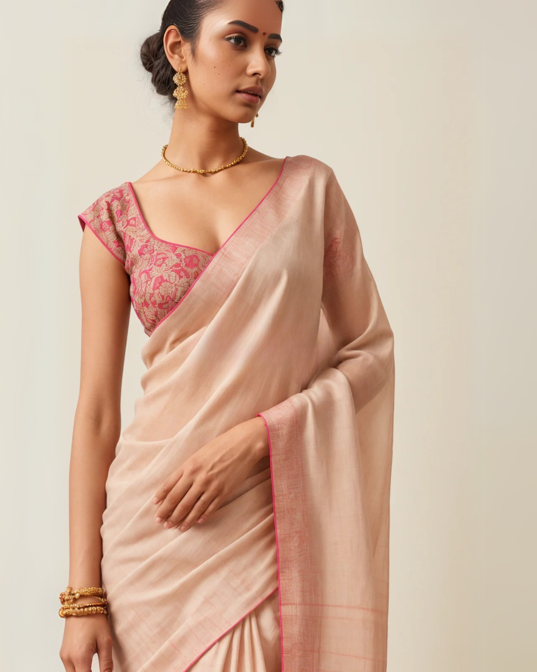 Mystic Hue - Unique Chanderi Cotton Silk Saree