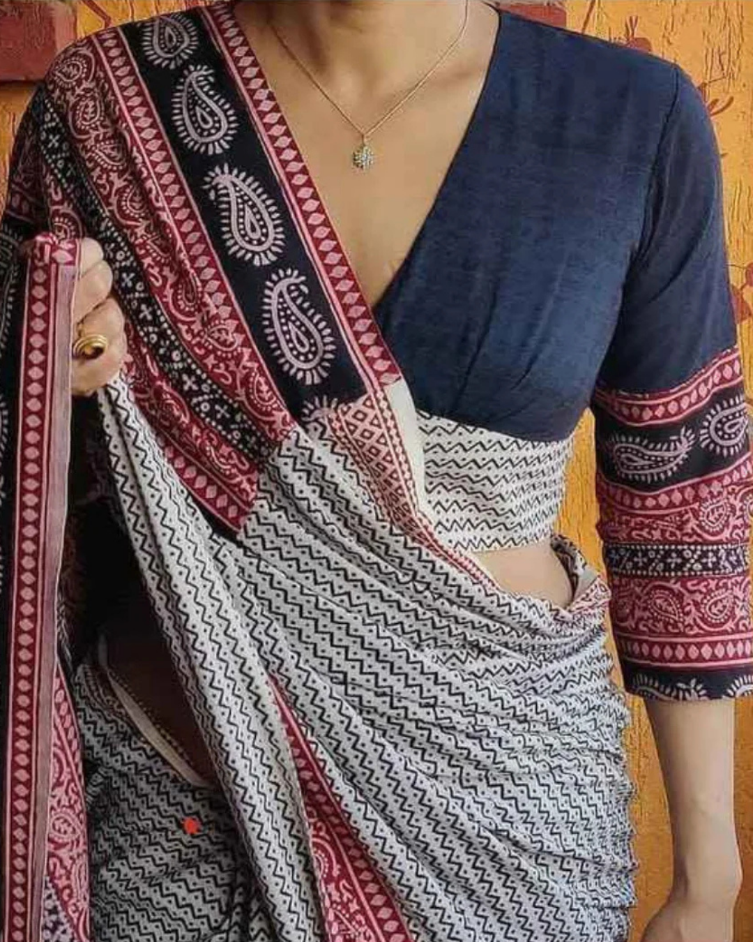 Artistic Mosaic - Multicolor Premium Chanderi Cotton Silk Saree