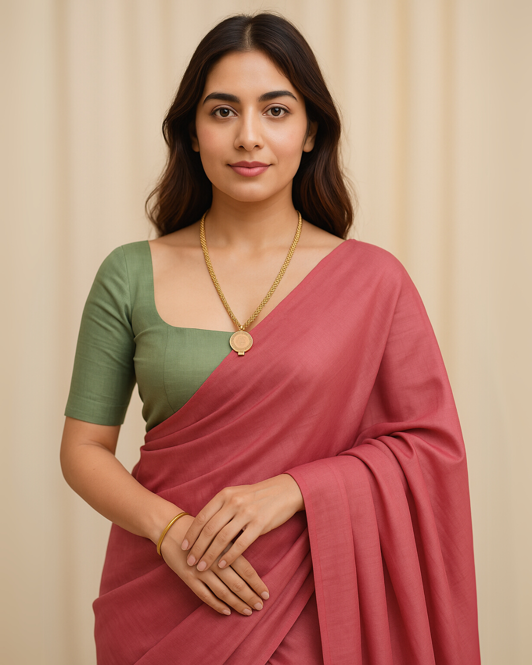 Burgundy Aura β Maroon Chanderi Cotton Silk Saree