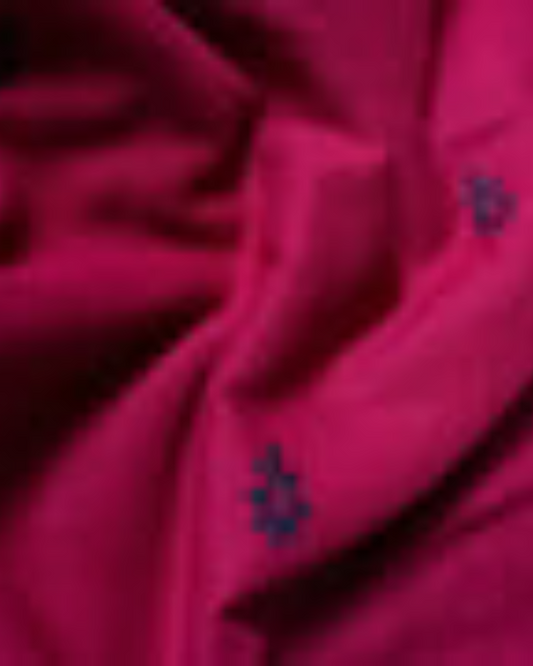 Scarlet Charm - Red Mulmul Cotton Saree