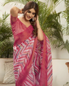 Rosy Charm - Handwoven Pink Cotton Saree